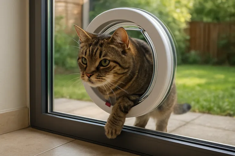 Kattenluiken in glas: voordelen, installatie en veelgestelde vragen